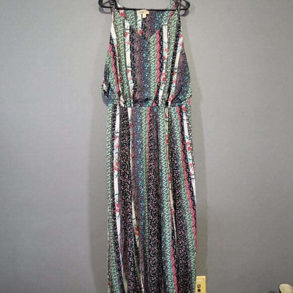 Style&co. printed split neck sleeveless maxi dress plus size 3x - Picture 1 of 4